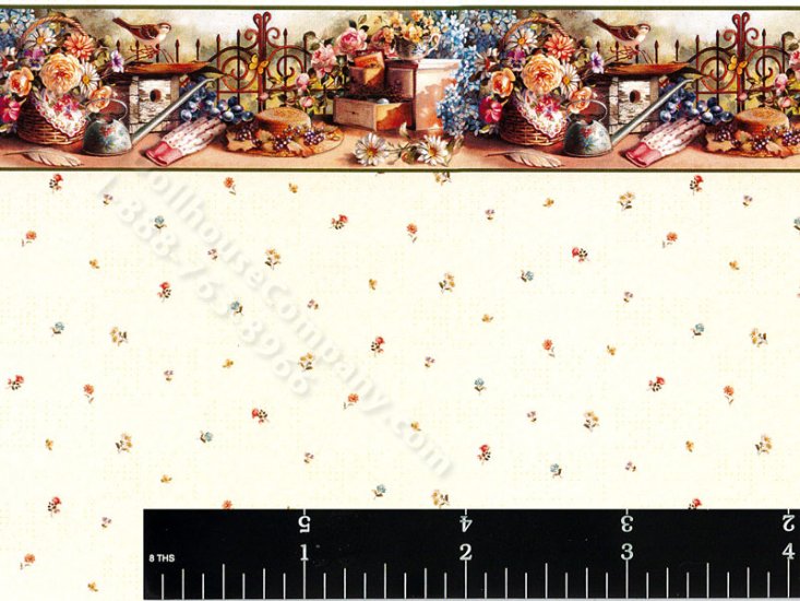 (image for) Dollhouse Scale Model Wallpaper - Garden