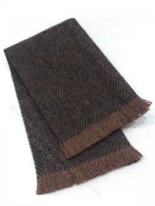 (image for) Miniature Chocolate Fringed Throw Blanket