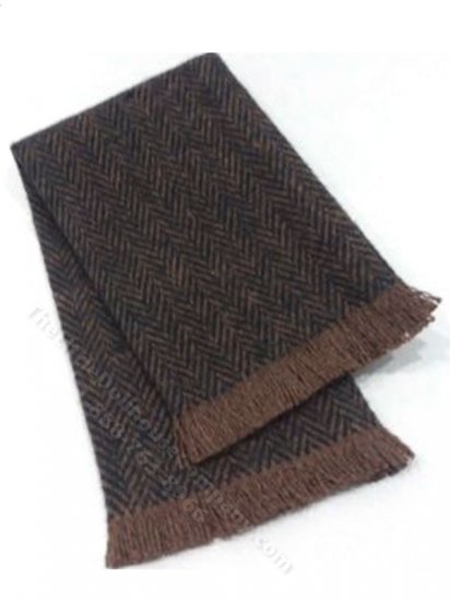 (image for) Miniature Chocolate Fringed Throw Blanket