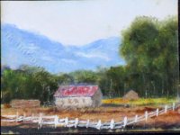 Miniature Farm Landscape Painting by Larry Morganti (image for) Miniature Farm Landscape Painting by Larry Morganti