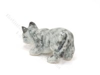 (image for) Miniature Grey Tabby Cat Figurine for Dollhouses