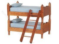 (image for) Miniature Bunkbed with Ladder for Dollhouses