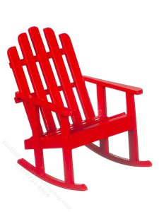 (image for) Miniature Red Adirondack Rocker for Dollhouses