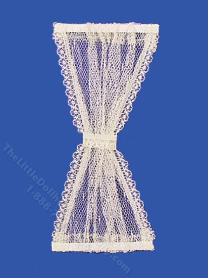 (image for) Miniature Long Gathered Door Panel Covering for Dollhouses