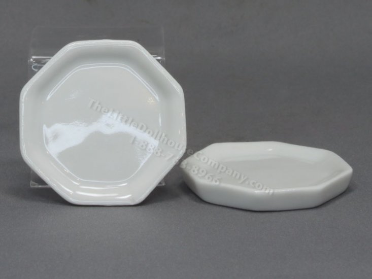 (image for) Miniature White Ceramic Octagon Platter