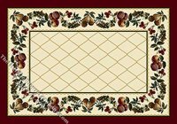 (image for) Miniature Medium Sized "Country Fruit" Rug for Dollhouses