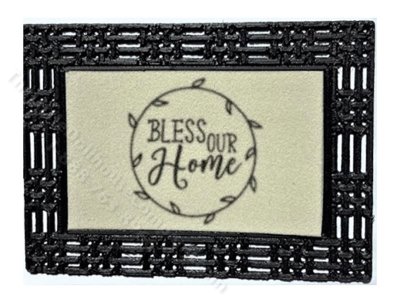 (image for) Miniature "Bless Our Home" Door Mat Set