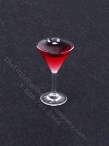 (image for) Miniature Cosmopolitan Cocktail for Dollhouses