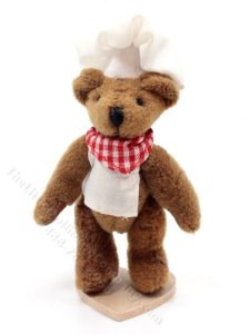 (image for) Miniature Chef Teddy Bear for Dollhouses