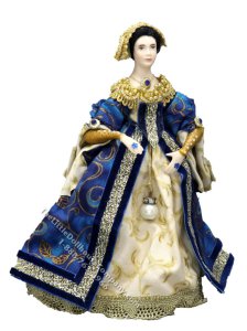 (image for) Miniature Handcrafted Tudor Woman with Pearl