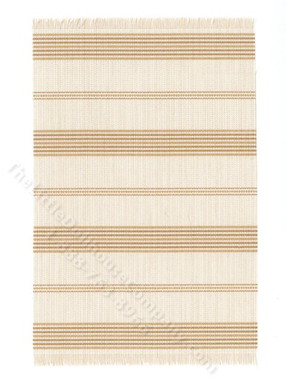 (image for) Miniature Cream Striped Rug for Dollhouses