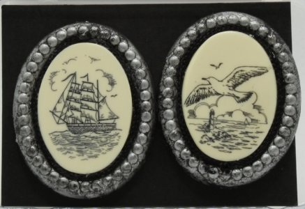 (image for) Ship and Seagull Scrimshaw Pictures