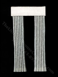 (image for) Miniature Cream Floral Drapery w/Valance for Dollhouses