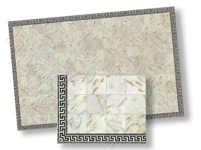 (image for) Dollhouse 1/2 Scale Model Faux Marble Tile