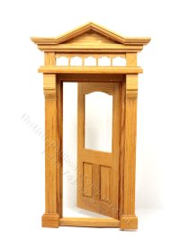 (image for) Dollhouse Scale Model Cedar Hooded Door