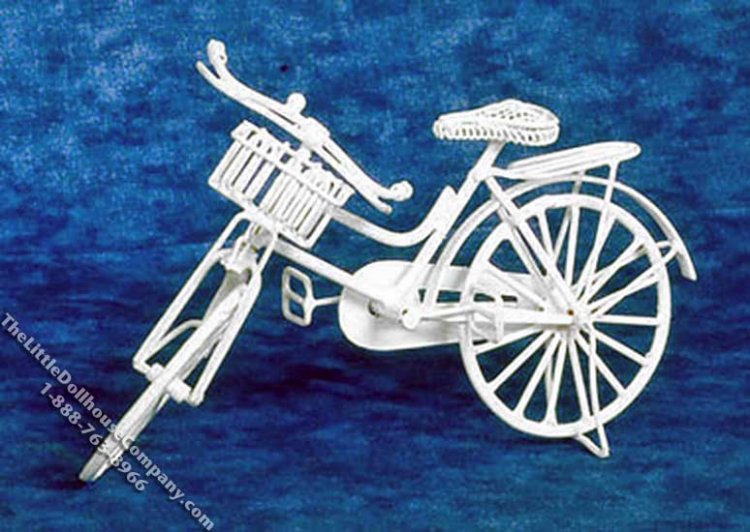 (image for) Miniature White Bicycle for Dollhouses