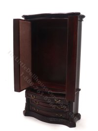 (image for) Miniature Mahogany Park Avenue Armoire for Dollhouses