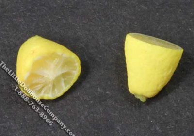 (image for) Miniature Lemon Sliced in Half for Dollhouses (1 half per pack)