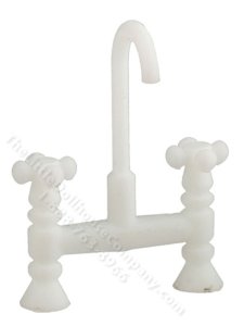 (image for) Miniature White Gooseneck Faucet for Dollhouses