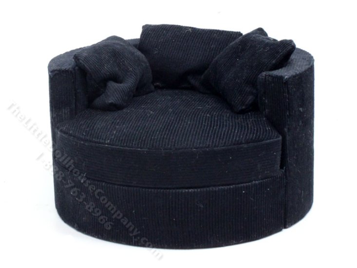 (image for) Miniature Round Couch for Dollhouses