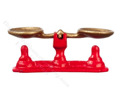 (image for) Miniature Set of Weighing Scales for Dollhouses