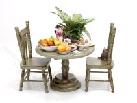 (image for) Miniature Table with Two Chairs by Twylla Charles for Dollhouses