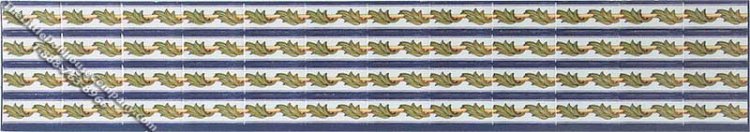 (image for) Dollhouse Scale Model Leaf Themed Decorative Wall Tile Border