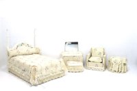 (image for) Vintage Miniature Cream and Floral Bedroom Set (5pcs)