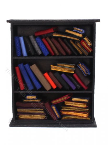 (image for) Miniature Filled Black Bookcase