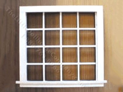 (image for) Miniature 16 Pane Double Window for Dollhouses