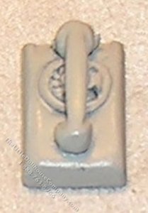 (image for) Miniature Wall Dial Telephone, White for Dollhouses