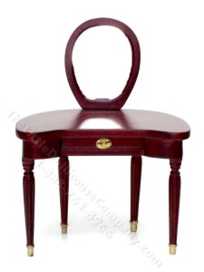 (image for) Miniature Mahogany Vanity for Dollhouses