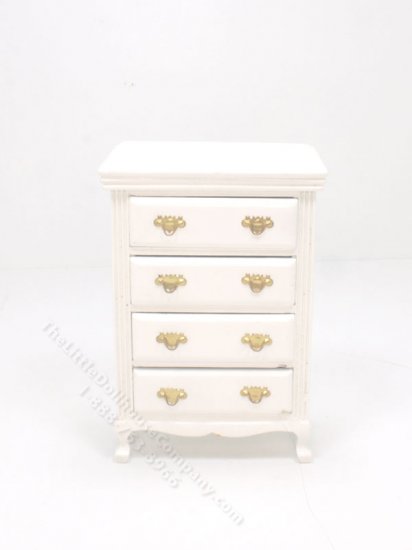(image for) Miniature As-Is White Chest of Drawers for Dollhouses