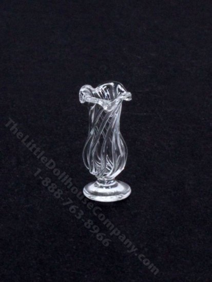(image for) Miniature Ruffled Glass Vase for Dollhouses