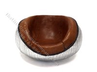 (image for) Miniature Metal Bowl Lounge Chair w/ Leather Seat Pad by PRD Miniatures