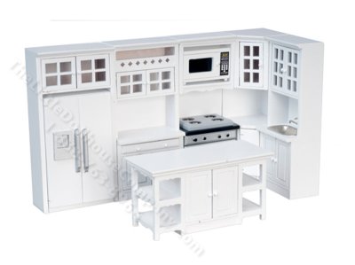 (image for) Modern White Kitchen Set (8 pc)