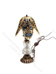 (image for) Miniature Gold Art Nouveau Lamp