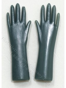(image for) Miniature Green Rubber Gloves For Dollhouses