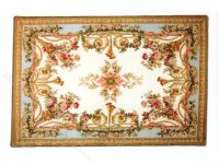 (image for) Miniature Medium 'Vanessa' Rug - Gold and Blue Floral