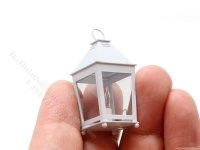 (image for) Miniature 12v Lantern Lamp for Dollhouses - White