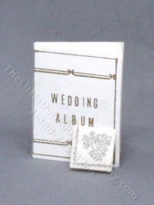 (image for) Miniature White Wedding Album for Dollhouses