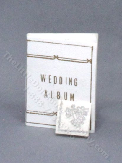 (image for) Miniature White Wedding Album for Dollhouses