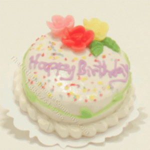 (image for) Miniature Birthday Cake with Flowers