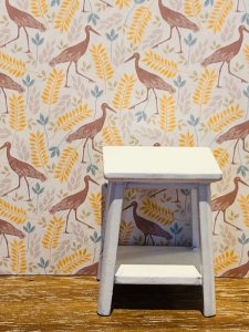 (image for) Dollhouse Scale Model Wallpaper - Brown Crane - 3pc Set