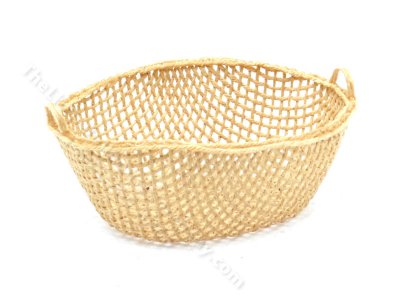 (image for) Miniature Large Oval Basket with Side Handles