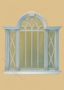 (image for) Miniature Cambridge Decorated Double Window White