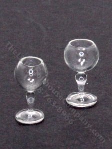 (image for) Miniature Pair of Red Wine Glasses