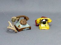 (image for) Pair of Vintage Miniature Rotary Dial Telephones for Dollhouses