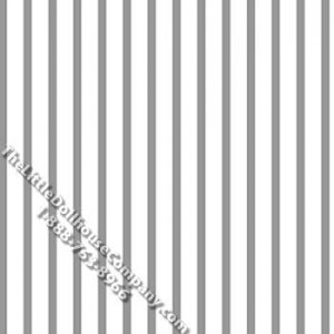 (image for) Gray Stripe Pattern Miniature Dollhouse Wallpaper