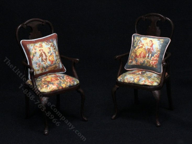 (image for) Miniature Pair of Armchairs for Dollhouses